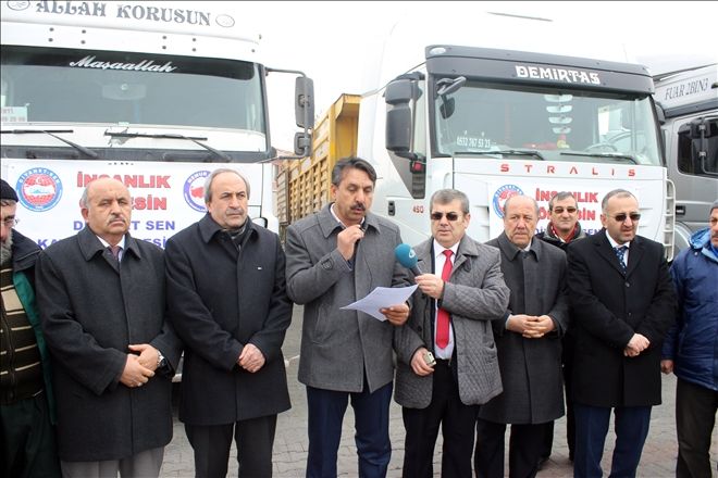 Halepliler için toplanan 4 TIR un, yola çıktı
