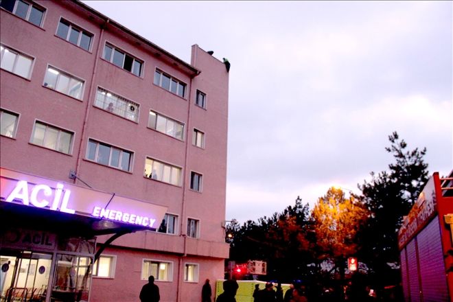 Doğumevi çatısında intihar girişimi