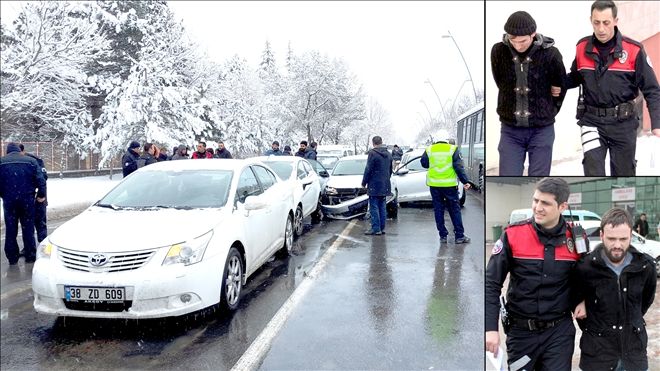 Polisten kaçan otomobilde silah çıktı 