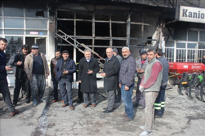 Odakır´dan dükkanı yanan esnafa ziyaret 