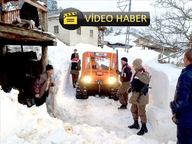 Kar yağışında mahsur kalan bekçi 10 saat sonra kurtarıldı