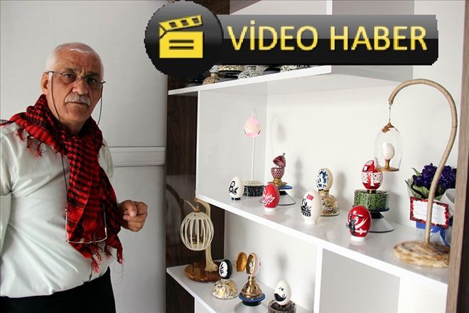 Engelli sanatçı hayalleri yumurta kabuğuna aktarıyor