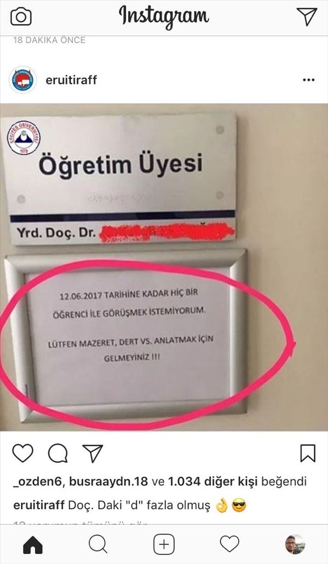 ?Görüşmek istemiyorum? yazan akademisyene sosyal medya cezası 