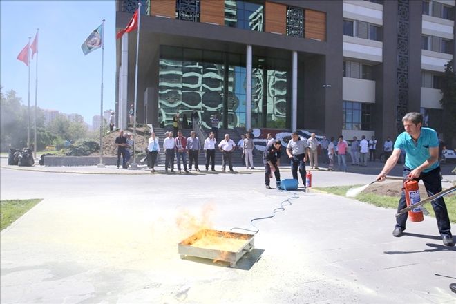 Melikgazi´de yangın tatbikatı yapıldı