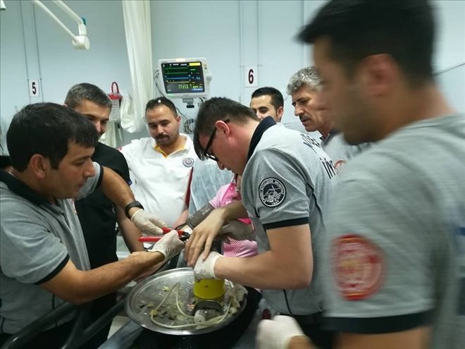 Elini kıyma makinesine kaptırdı