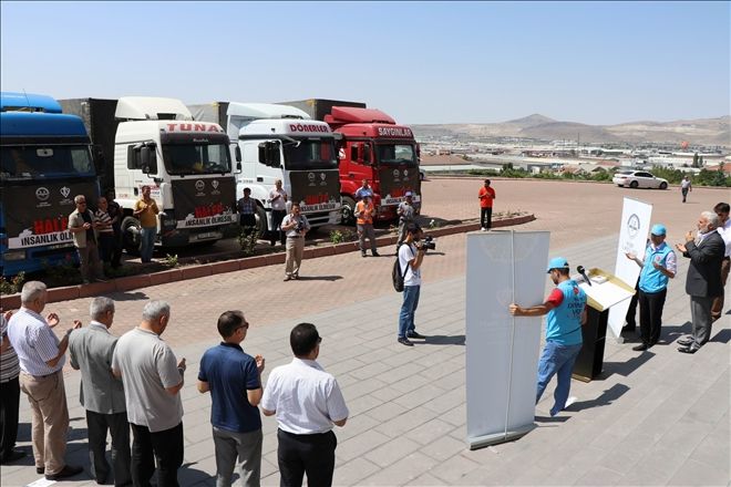 Halep´e toplam 244 tır yardım malzemesi gönderildi