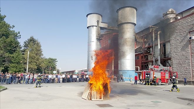 Kayseri Şeker´de acil durum ve yangın tatbikatı