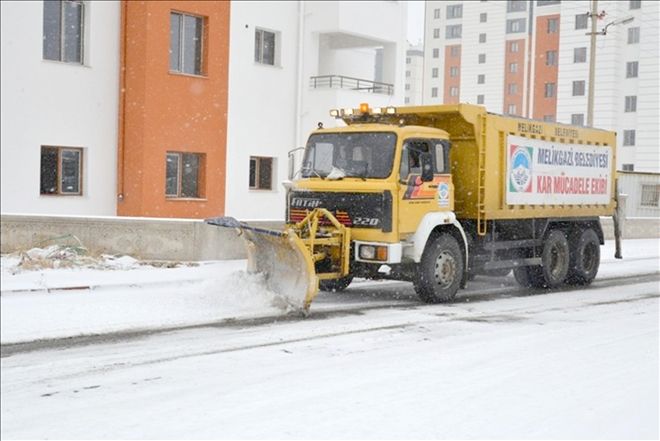 Melikgazi kar yağışına hazır 