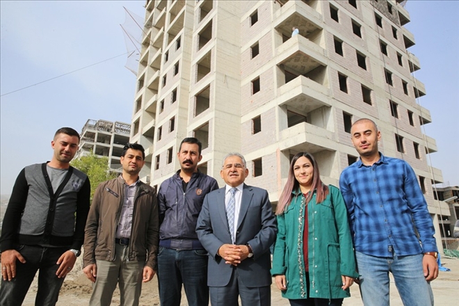 Büyükkılıç, Kazım Karabekir Kentsel Dönüşüm inşaat alanında incelemelerde bulundu 