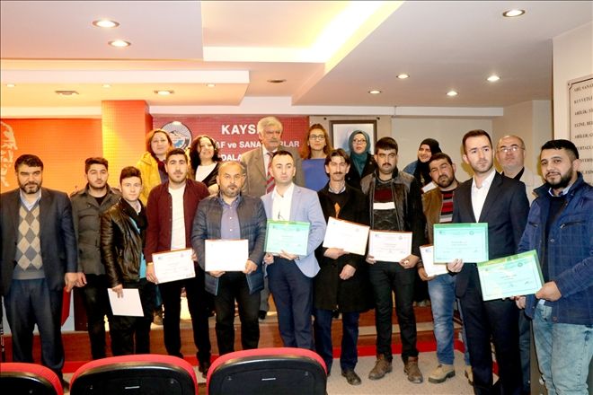 Girişimci adaylarına sertifikaları verildi 