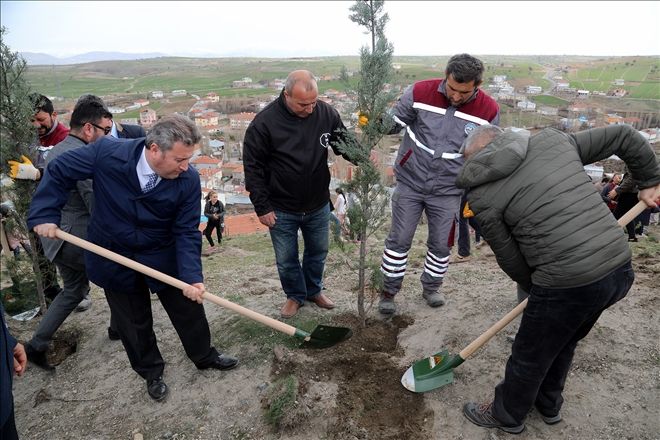 Şehitler için Kepez´e fidan dikildi 