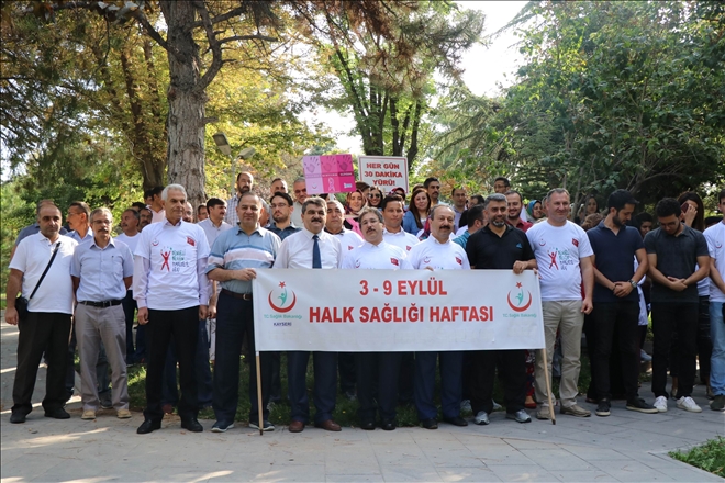 Sağlık için yürüdüler 
