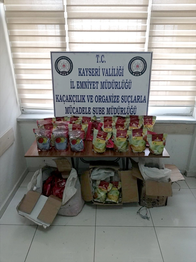 Kayseri´de kaçak sigara ve kaçak tütün operasyonu 