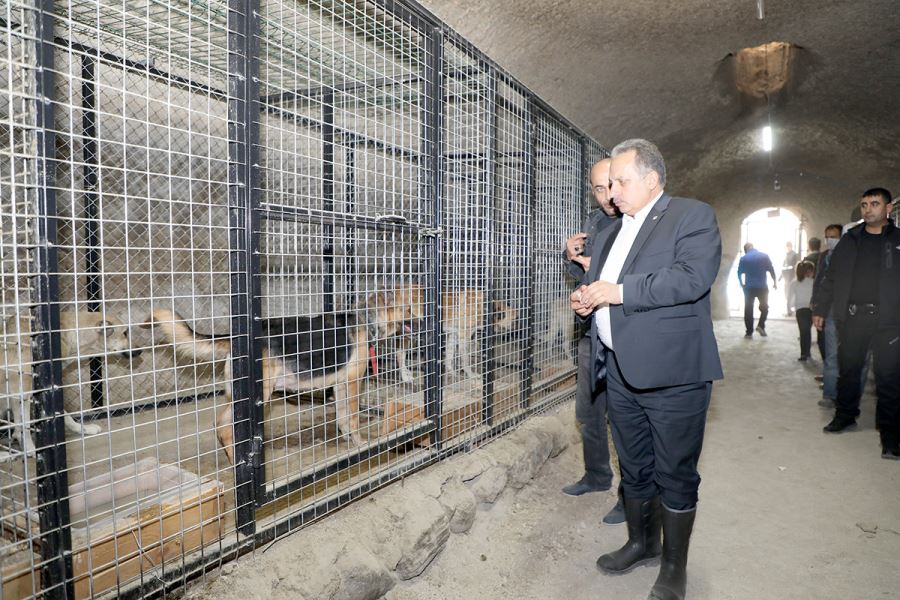 Başkan Yalçın sevimli dostlarla 