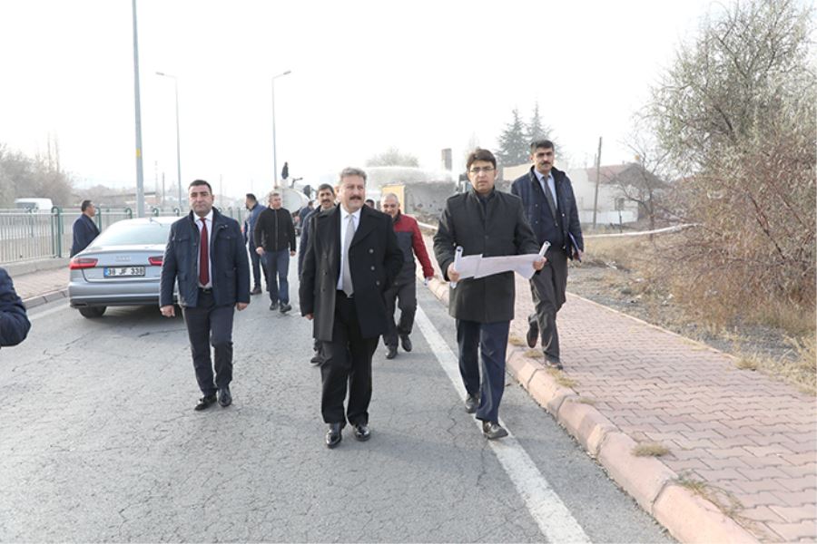 Melikgazi’de yeni bağlantı yolunun çalışmaları sürüyor 