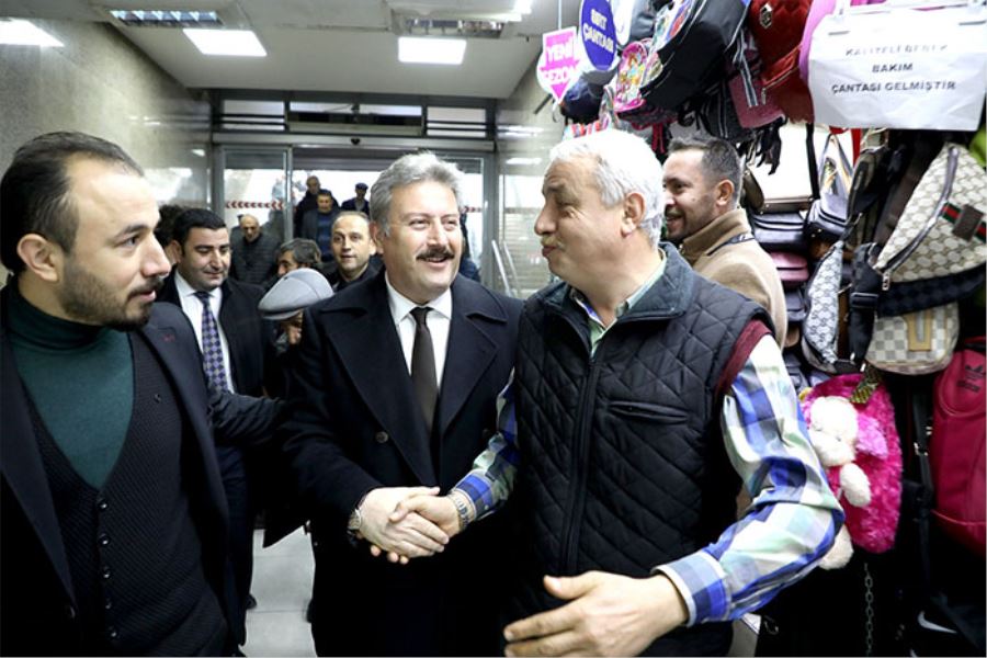 Başkan Palancıoğlu Çarşı Esnafıyla 