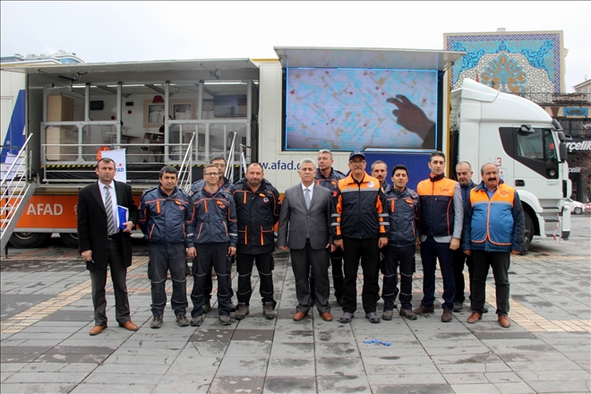AFAD deprem simülasyon tırı Kayseri´de 