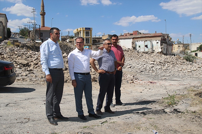 Hacılar´da büyük dönüşümde yeni konutlar için yıkım tamamlandı 