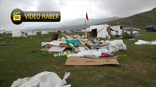 Erciyes´teki çadırlar kaldırılıyor 