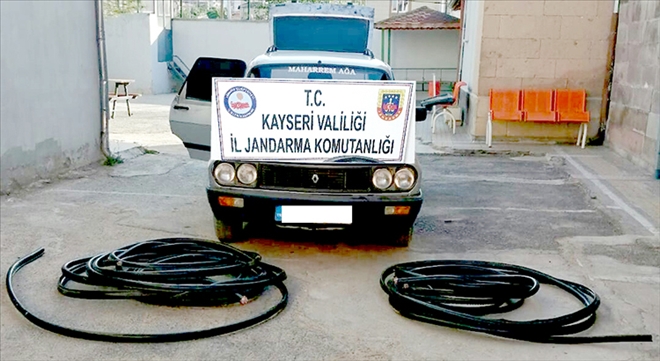 Enerji nakil kablosu çalan bir kişi tutuklandı 