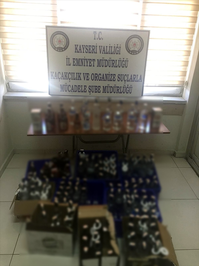 135 şişe kaçak alkol ele geçirildi 