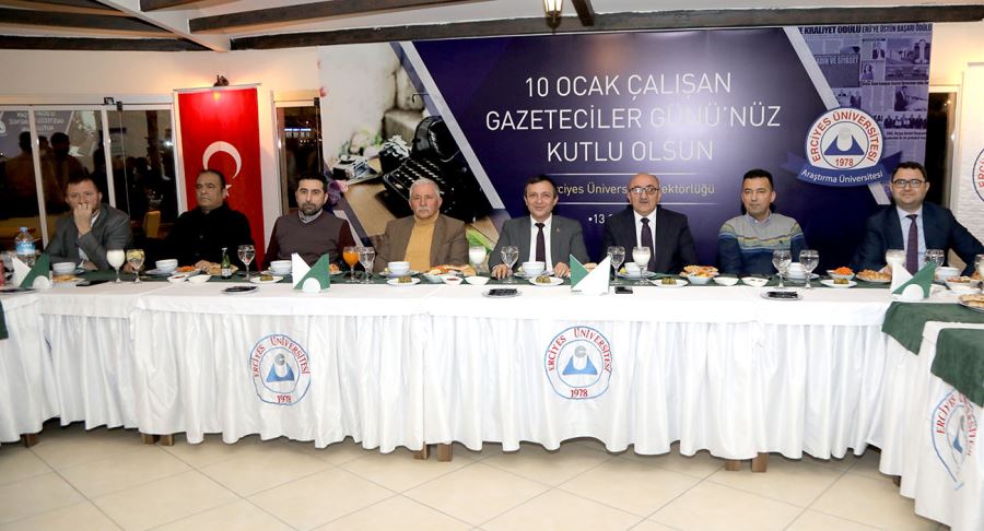 ERÜ Rektörü Çalış, Gazetecilerle bir araya geldi 