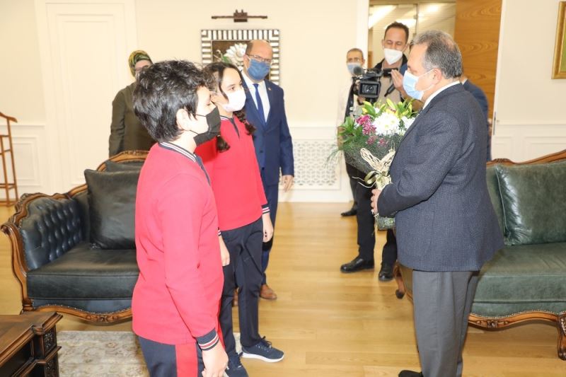 Başkan Yalçın’a Öğretmenler Günü ziyareti
