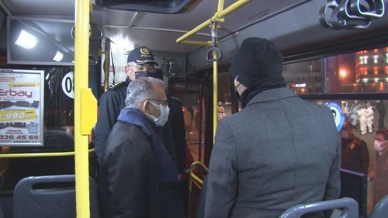 Kayseri protokolünden yılbaşı denetlemesi
