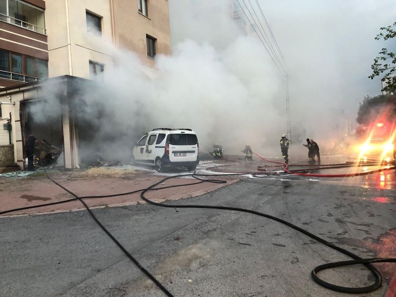 Kayseri’de yangın
