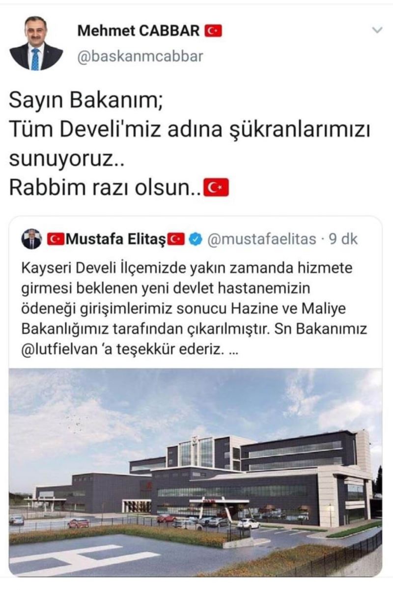 Cabbar ve Turan’dan ’hastane’ teşekkürü
