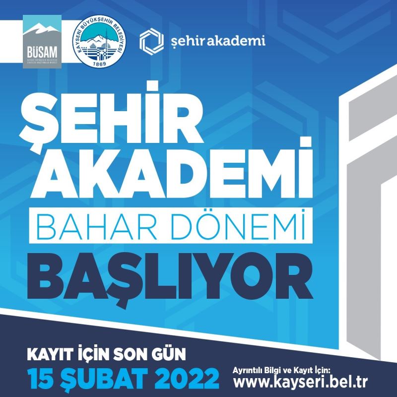 Şehir Akademi’de 2022 Bahar Dönemi başlıyor
