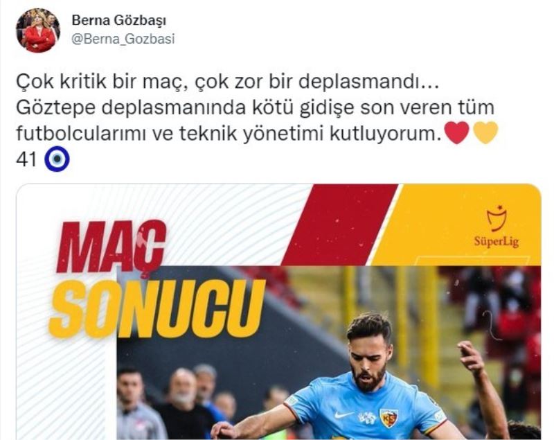 Kayserispor’da galibiyet sevinci
