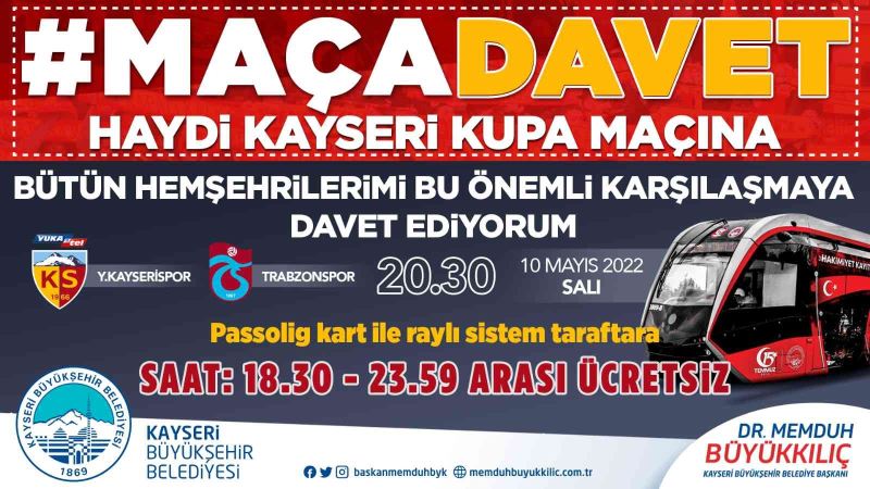 Kayserispor taraftarına ’ücretsiz ulaşım’ jesti