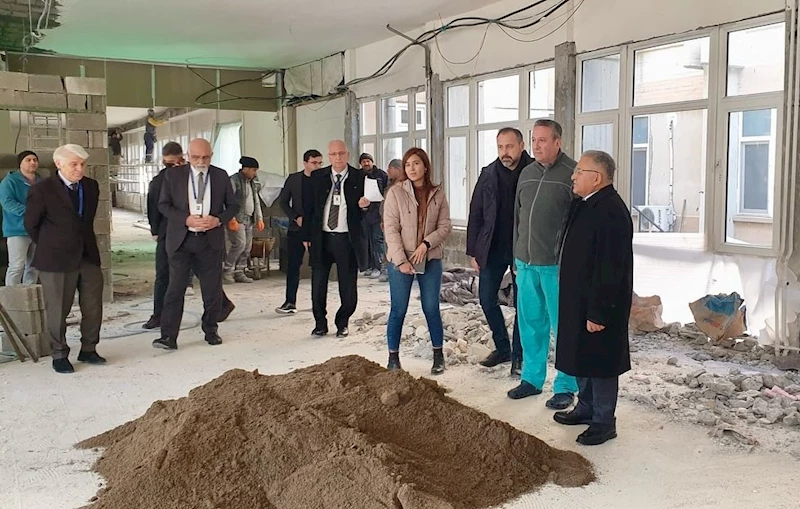 Başkan Büyükkılıç, Üniversite Hastanesi’nde başlatılan çalışmaları inceledi
