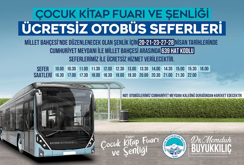 Büyükşehir’in Çocuklara Özel Şenliği’ne ücretsiz ulaşım imkânı

