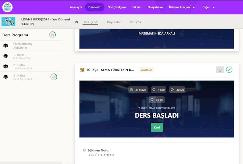 Büyükşehir KAYMEK UZEM’de KPSS lisans ücretsiz online derslerine yoğun ilgi
