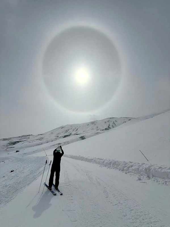 Işık halkası ’halo’, Erciyes’te görüntülendi
